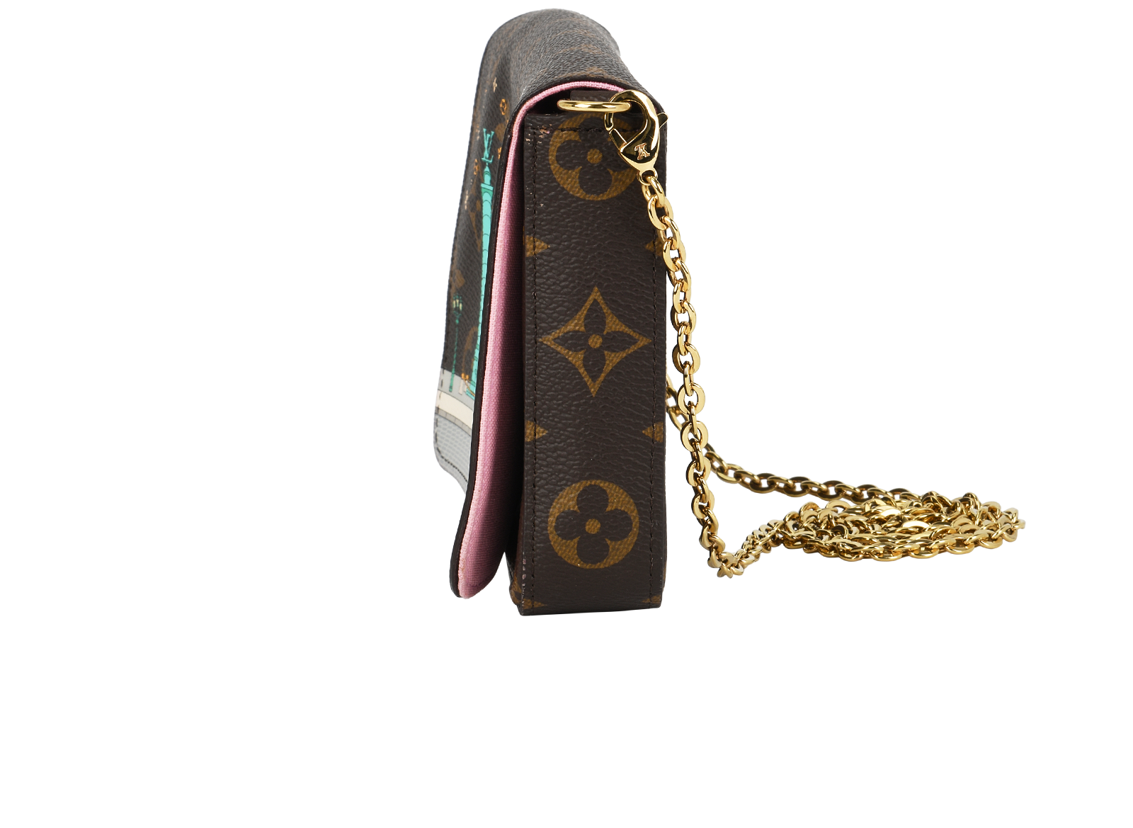 Vivienne Holiday Felicie Pochette, &pound;1,500, Handbags, Brown, Canvas, Bottom view